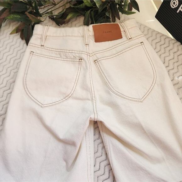 FRAME NEW $288 MSRP WHITE DENIUM BERMUDA SHORTS SIZE 23 - 27 INCH WAIST - Picture 3 of 7